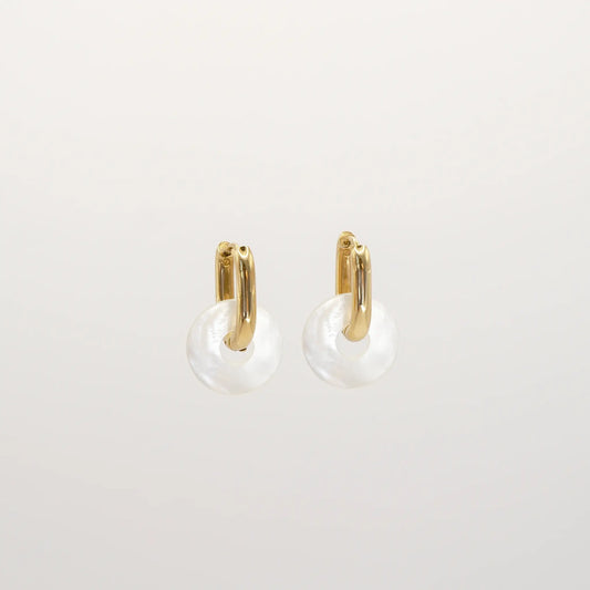 Boucles nacre Vaimei - Doré ou Argenté AKOIA